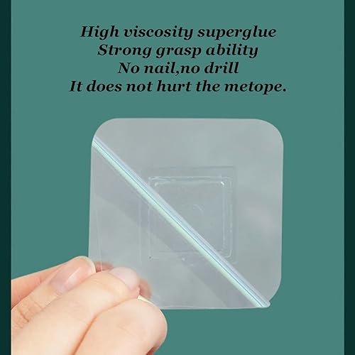 Miniatura 4 de 1 soporte para cabezal de ducha con adhesivo y 2 ganchos para colgar, soporte giratorio de 360 grados ajustable para vara de ducha de mano, soporte