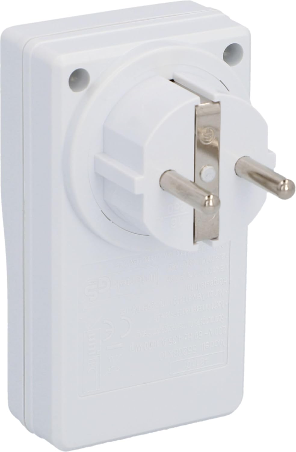 Back view of Unitec remote socket showing plug type and specifications