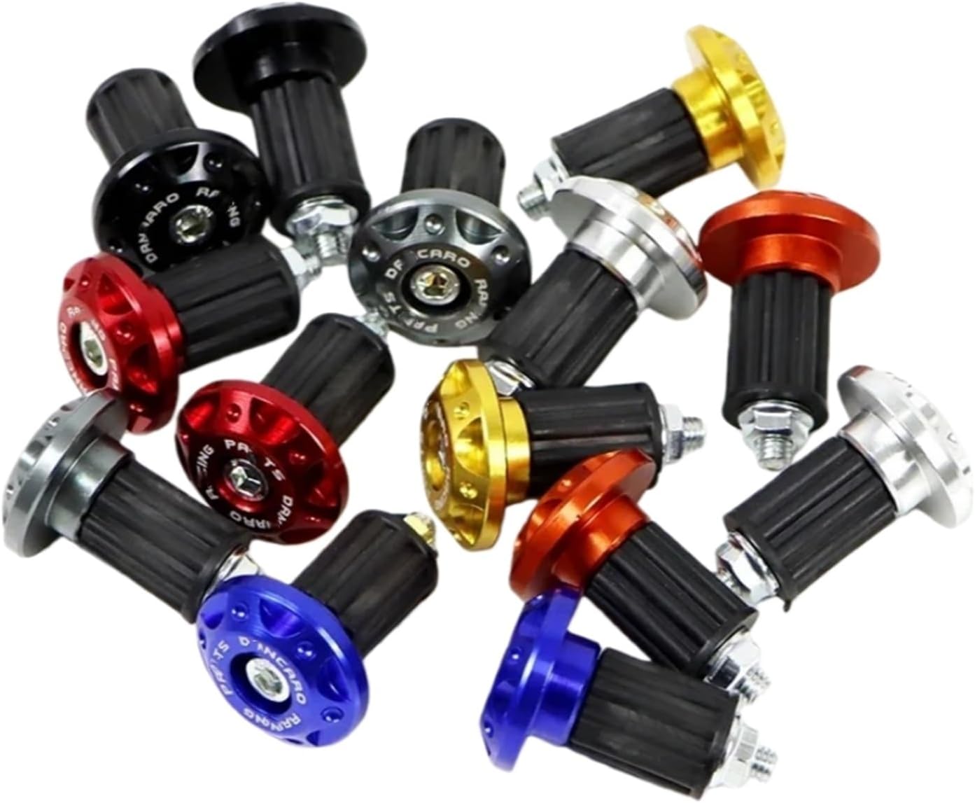 Motorcycle Handlebar End Plug Motorcycle Bar Ends Grips CNC Metal Handlebar Counterweight Gear Balanced Plug Slider Grips Accessories.