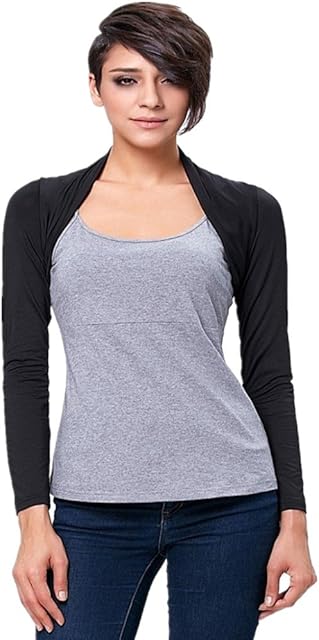YEESAM Bolero Shrugs for Women Long Sleeve Arm Sleeves Hijab Accessories One Size