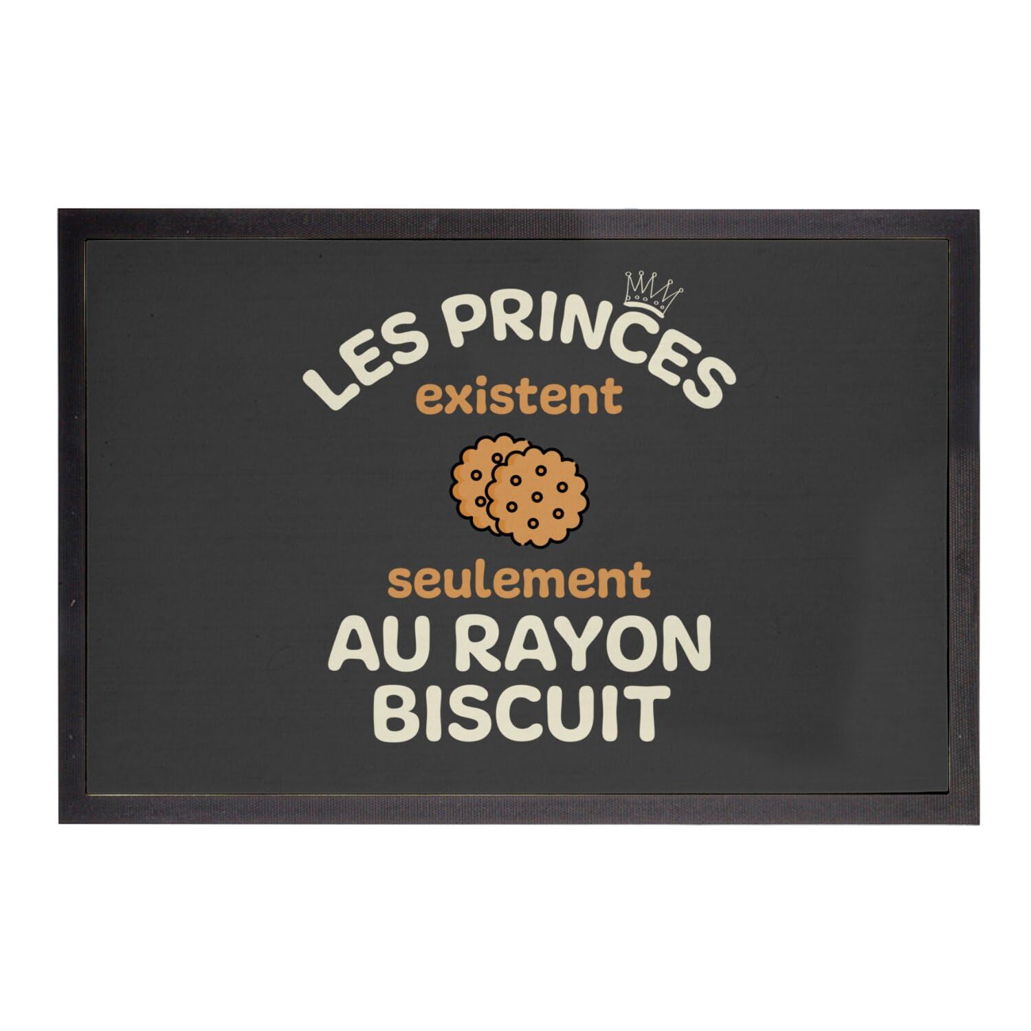 Paillasson noir rigolo tapis entrée maison appartement 60x40cm