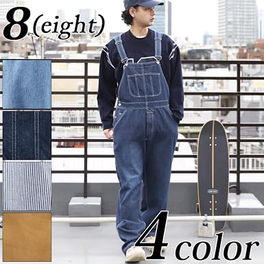 Amazon.co.jp: 8(eight) (エイト) オーバーオール メンズ デニム