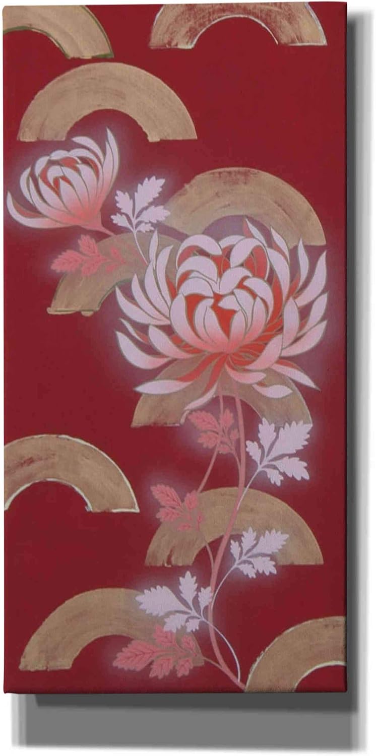 Epic Graffiti 'Chrysanthemum II' by Zigen Tanabe, Canvas Wall Art, 12"x24"