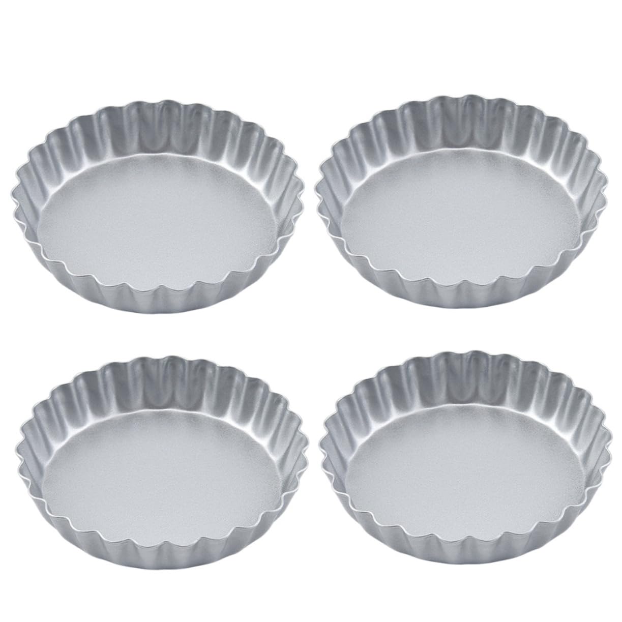 OUNONA 4pcs Non Stick Carbon Steel Baking Creative Dessert Baking Trays for Egg Tarts and Cakes Lightweight Easy to Clean Bakeware