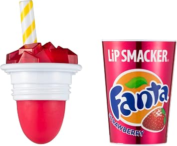 Lip Smacker - Coca-Cola Cup Collection - Strawberry Fanta Coke Cup Lip Balm for Kids - Fanta Strawberry Flavour - Sweet Gift for Your Friends - Single Pack