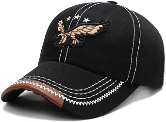 Eagle Leather Brim Baseball Cap Cotton Sports Outdoor Casual Cotton Hat