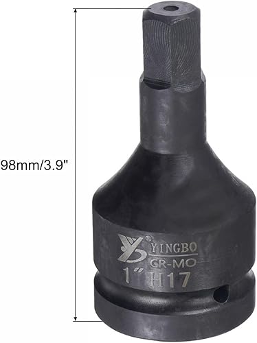 Miniatura 2 de uxcell Zócalo de la broca hexagonal del impacto de 55.8 ft m, 1" impulsión 321.5 ft m longitud CR-MO tamaños métricos de acero