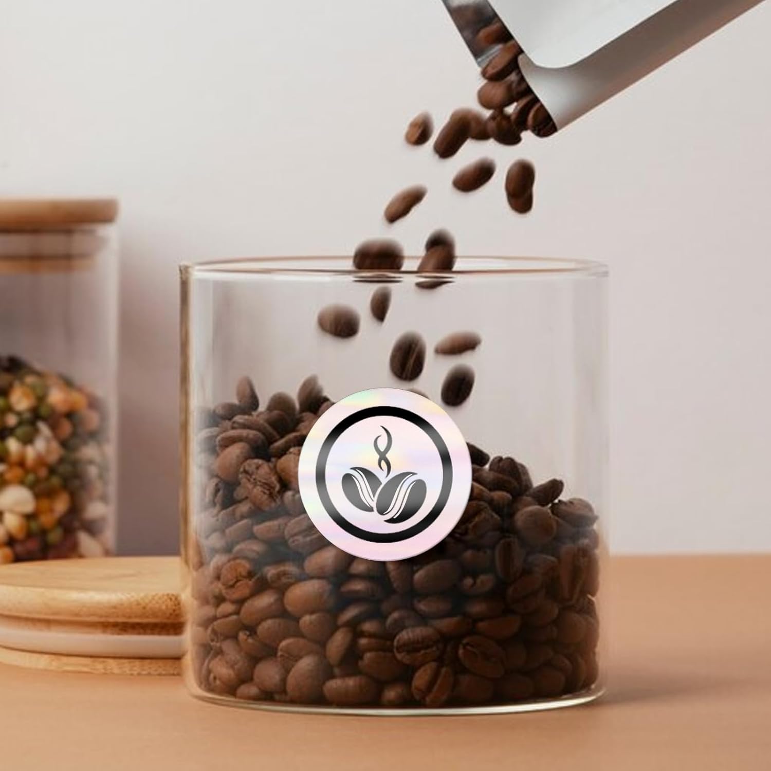 Holographic Thermal Labels Vinyl 2 Inch Self-Adhesive Rainbow Direct Dot Stickers Roll Waterproof Printable Circle Decals for QR Code DIY Name Tag 300 PCS - Image 5