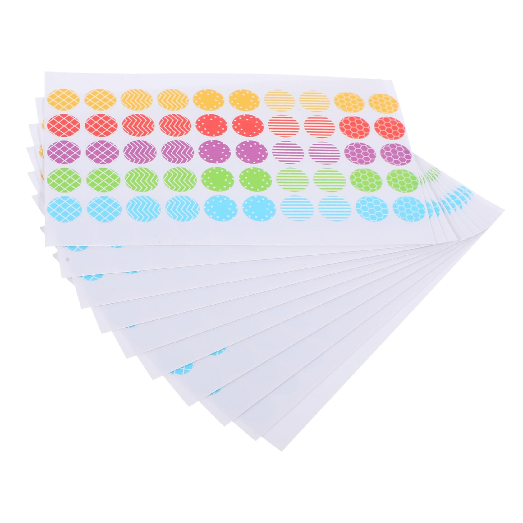 STOBOK 5 Set Etichette Con Fori Rotondi A Fogli Sciolti Etichette Adesive Adesivi Adesivo Di Carta A Fogli Mobili Rinforzi Perforati Etichette Di Rinforzo Autoadesivo in Pvc 10 Fogli*5