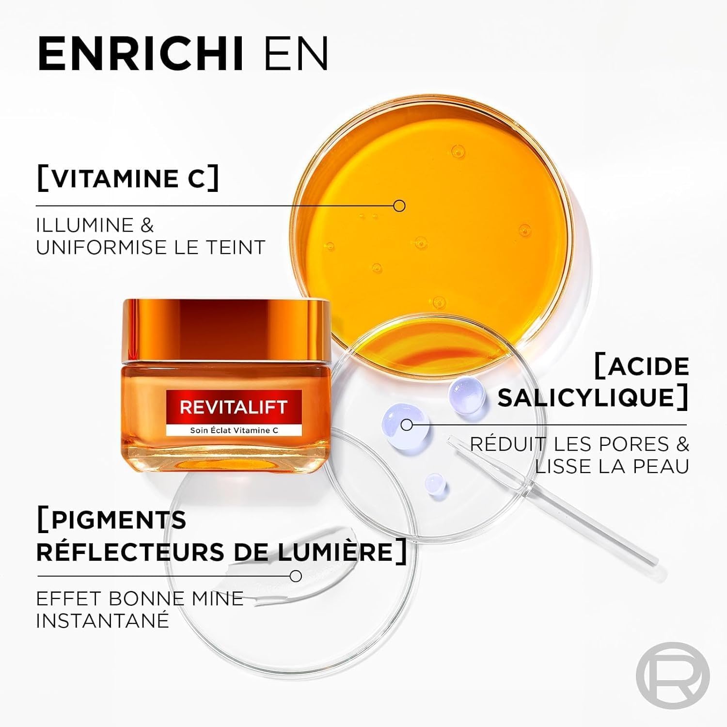 Shark Cryoglow x L'Oréal Paris – Routine de soin du visage - Masque LED avec technologie de refroidissement du contour des yeux + Coffret Revitalift Clinical Vitamine C (nettoyant, sérum, soin)
