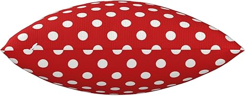 Miniatura 4 de ZGVDVZ Fundas de almohada de lunares rojos y blancos de 18 x 18 pulgadas, fundas de almohada para exteriores, fundas de almohada para sofá