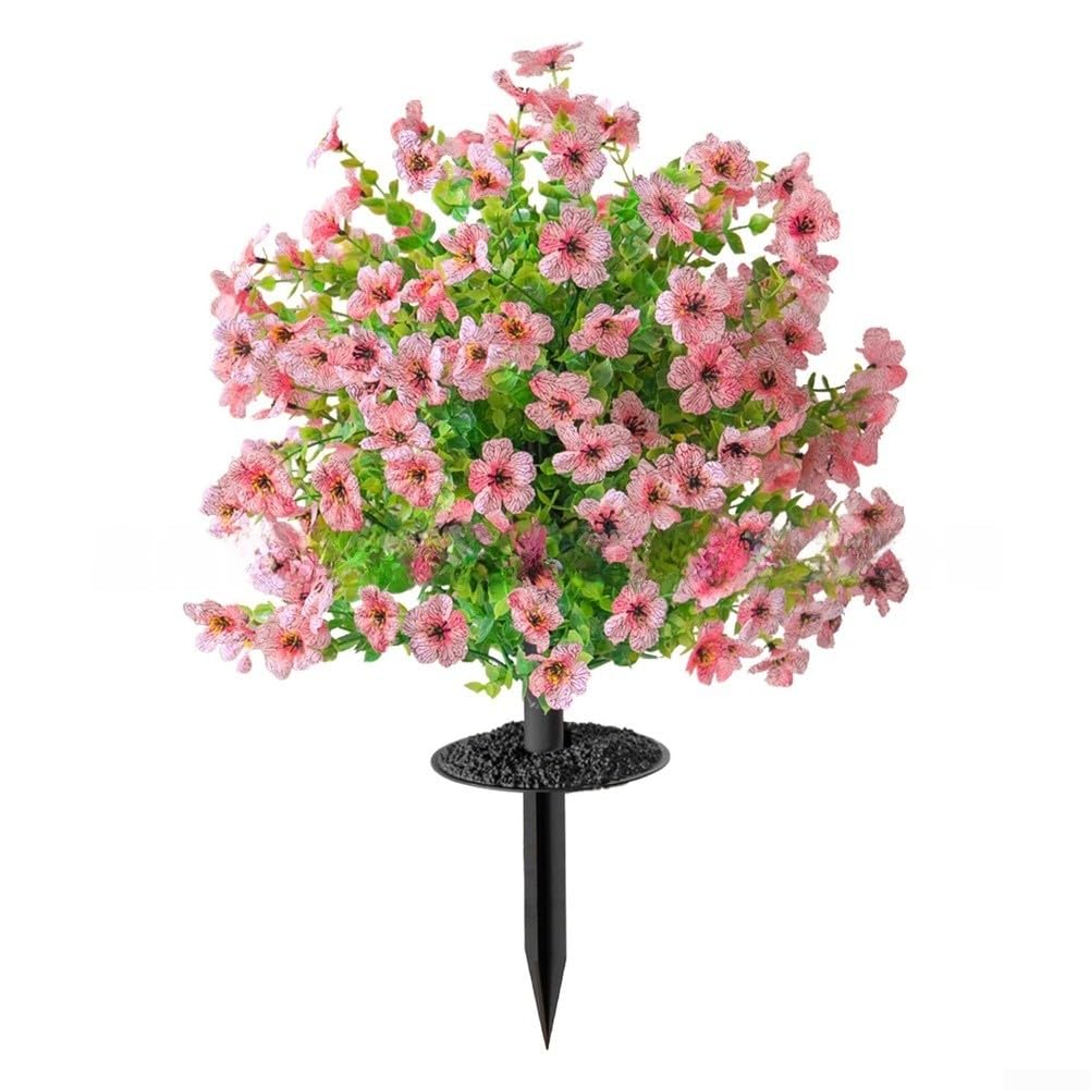 Marguerites violettes en soie et eucalyptus artificiel pour décoration intérieure et extérieure