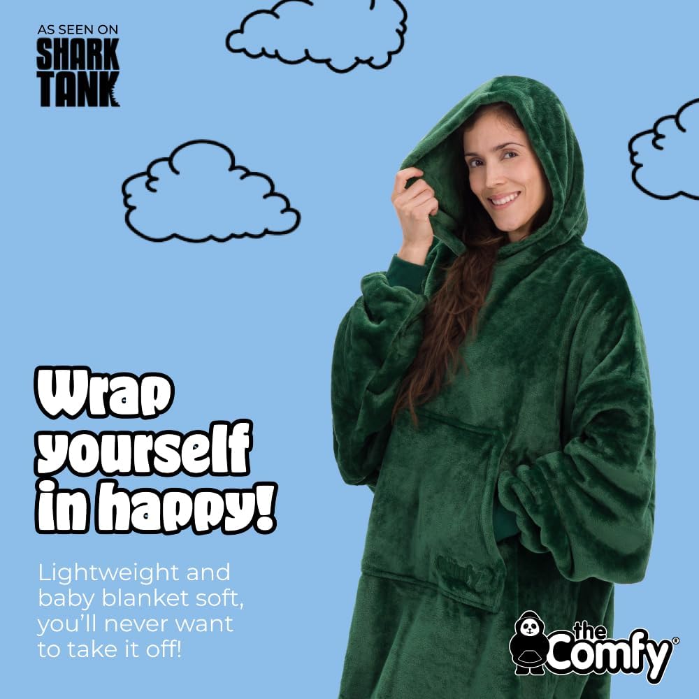 THE COMFY Dream | Lightweight Microfiber Fleece Wearable Blanket, Oversized Design Hood & Pocket from Shark Tank, Cozy Gifts - Image 3