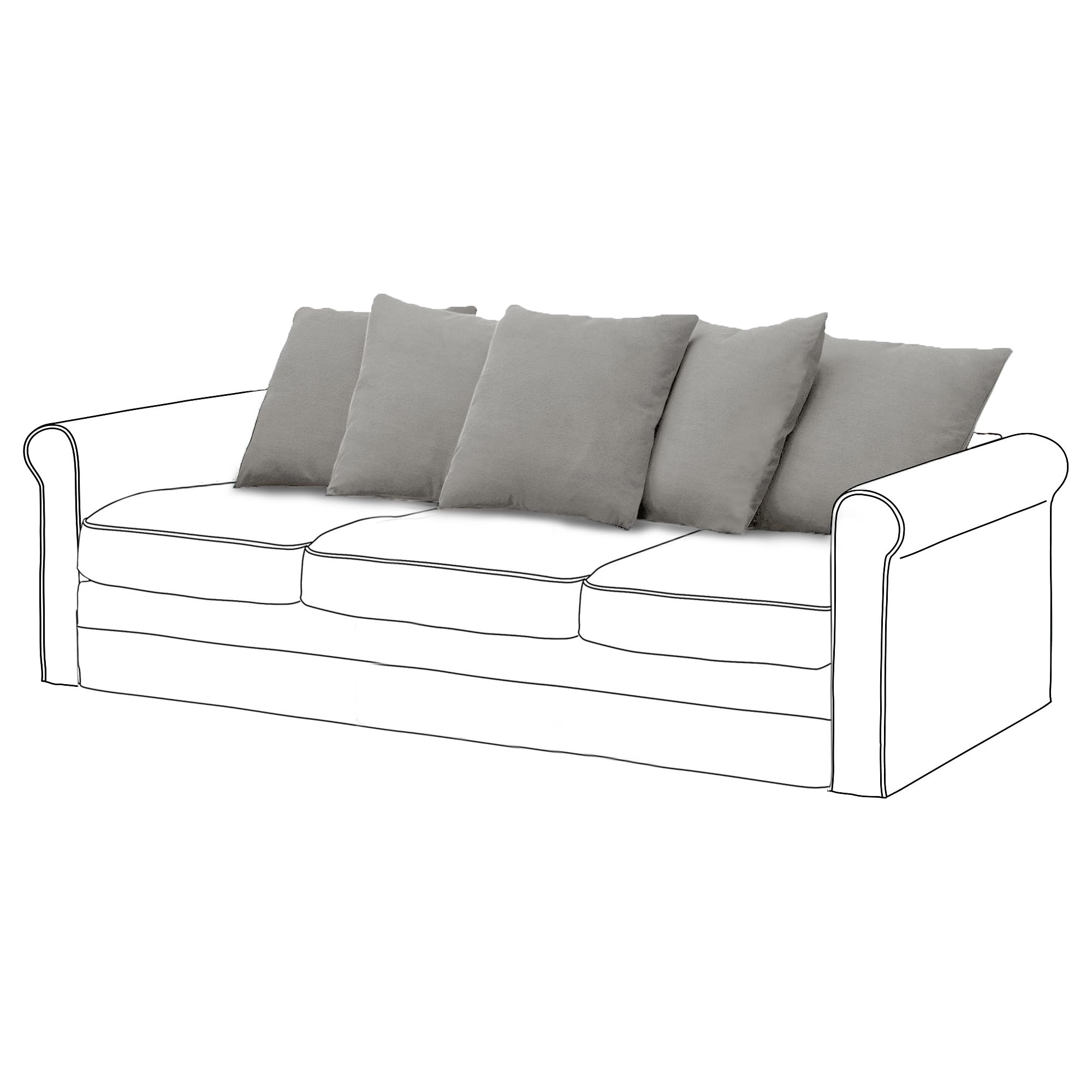 Housses de coussin de canapé déco velours gris clair