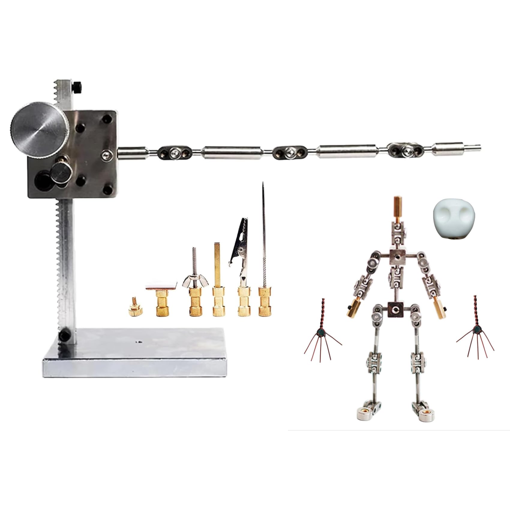 Squelette humanoïde articulé pour stop motion haute précision 12-18cm