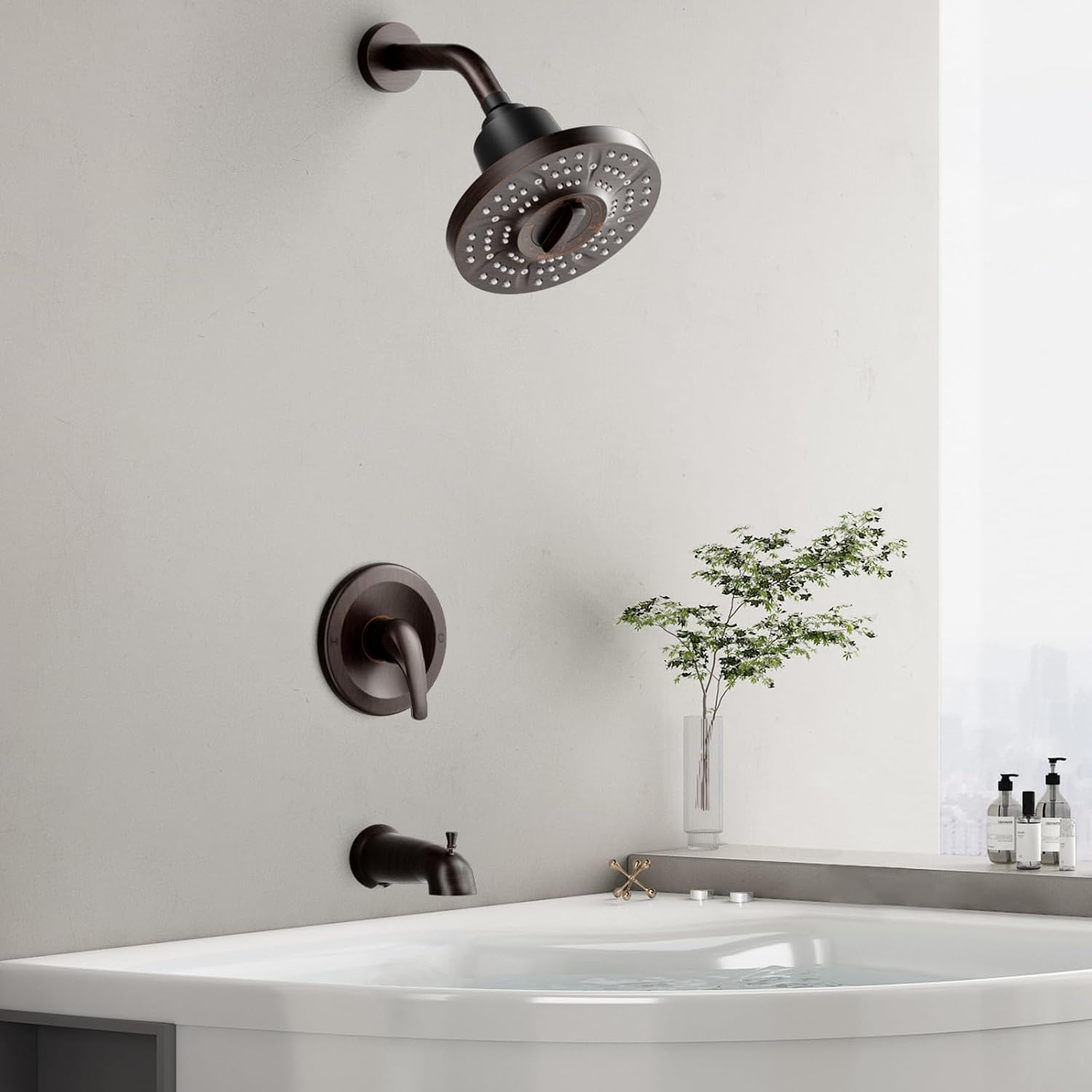 EMBATHER Filtered Shower Faucet, 7 Inch Tub Shower Faucet Set with 20