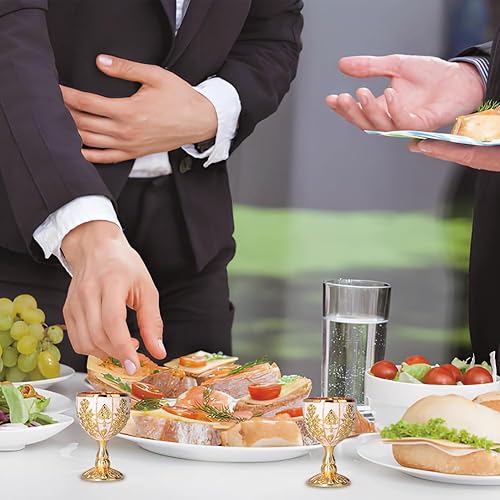 Miniatura 6 de Copas de copa, 2 piezas de copa de vino con grabado dorado en relieve, adornos retro, copa de vino, copa de vino, regalo de fiesta, copas de regalo