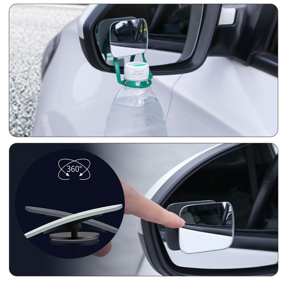 Specchietto Laterale Auto Specchietti Angolo Cieco Auto - 2 Pezzi Regolabili 360° Per Tutte Auto Specchietti Adesivi Auto - 11