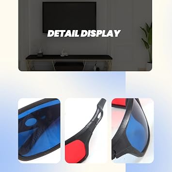 Red-/Cyan Anaglyph Simple style 3D Glasses 3D movie game (Extra Upgrade Style)