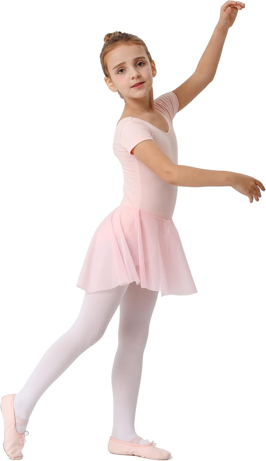 danswan Long Sleeve Ballet Skirted Leotards Dance Dresses Tutu Outfit for Ballerina Toddler Girls - Image 4
