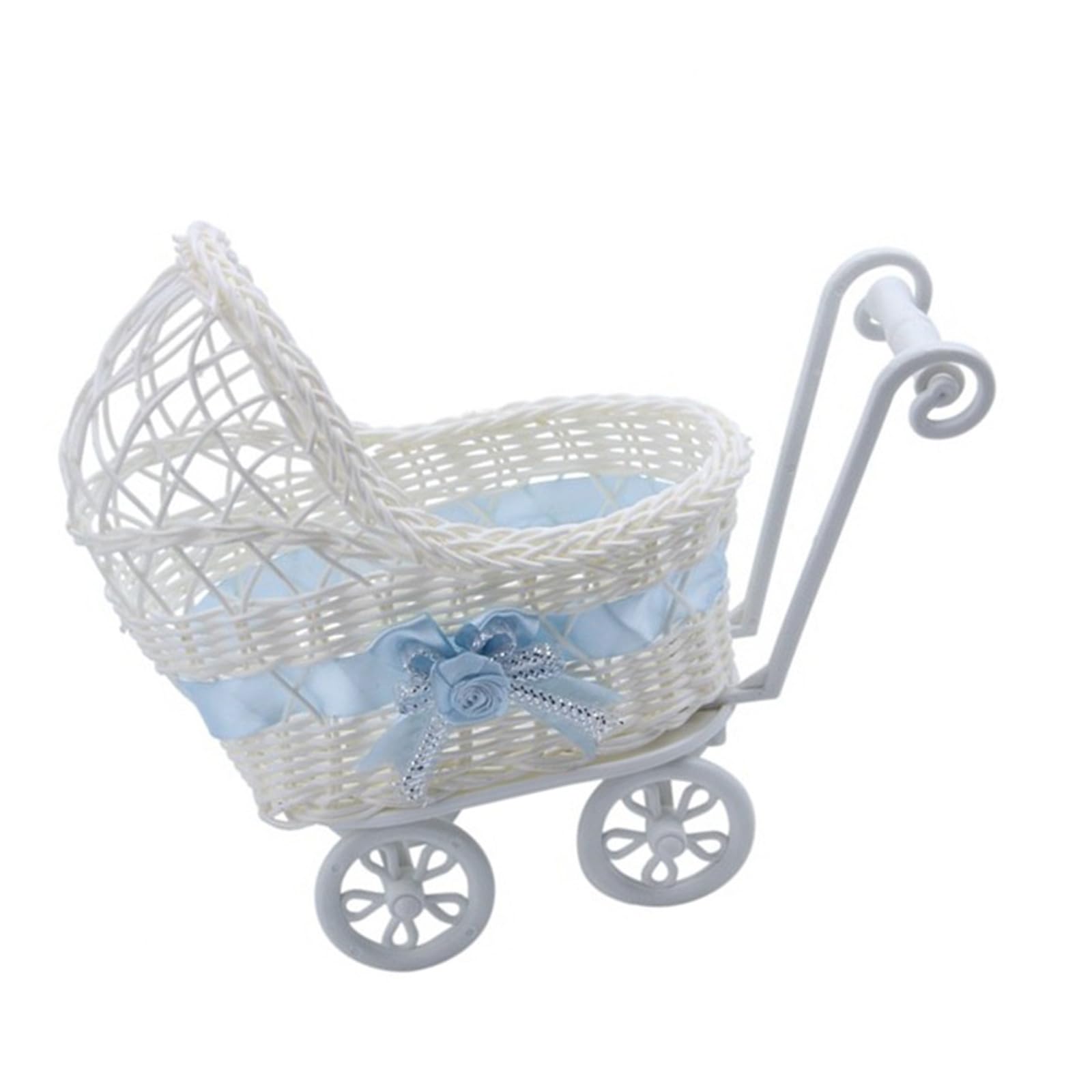 LUCKGONI Woven Storage Basket Small Cart Design Container Basket For Home Organization Small Items Holder Desktop Decoration