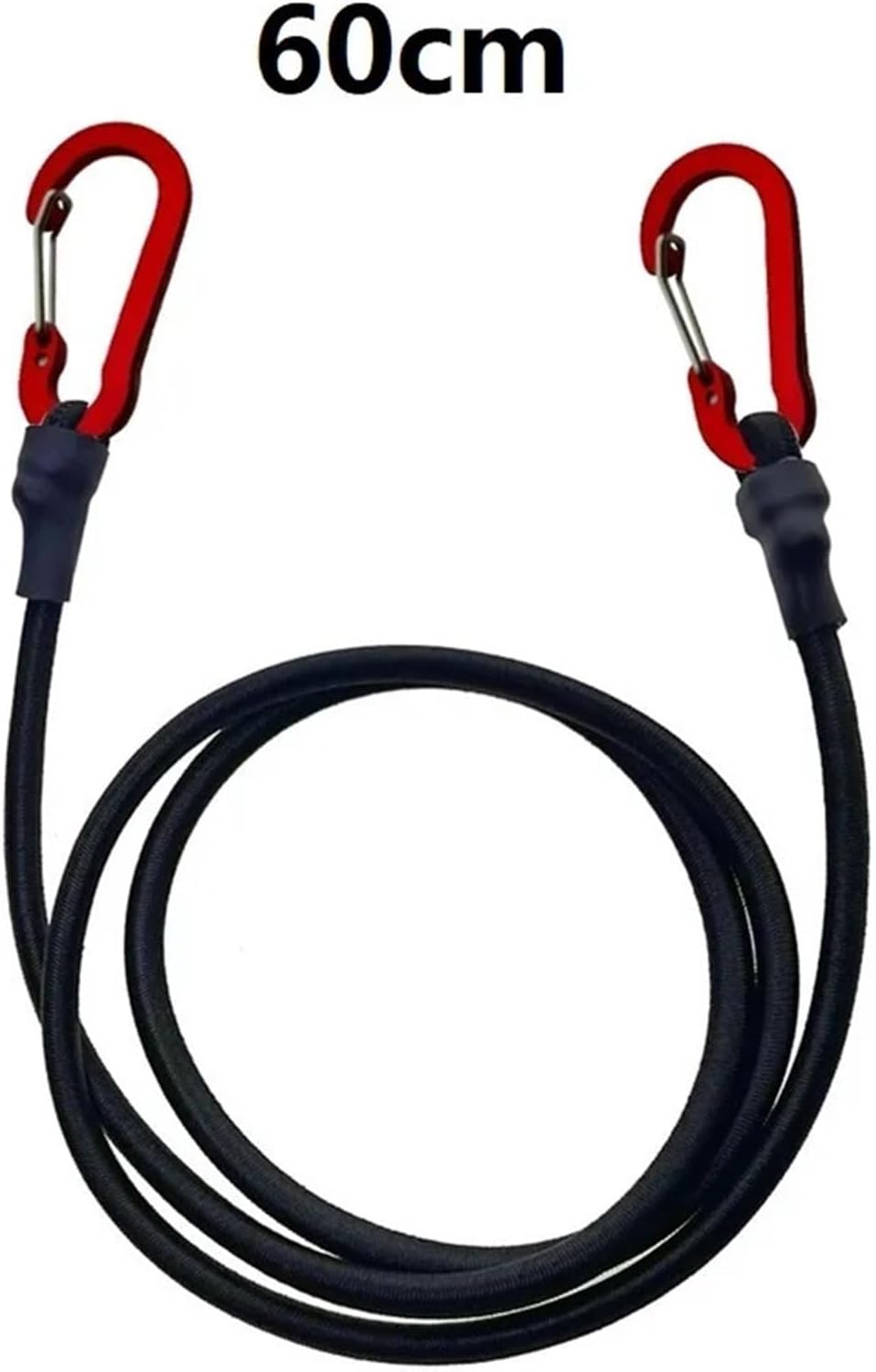 Small Bungee Cords 4pcs Bungee Cords Heavy Duty Bungee Cord Elastic Tie Strap String Carabiner Hooks Kayak Cycling Luggage Packing Ropes Camping Accessories(60cm)