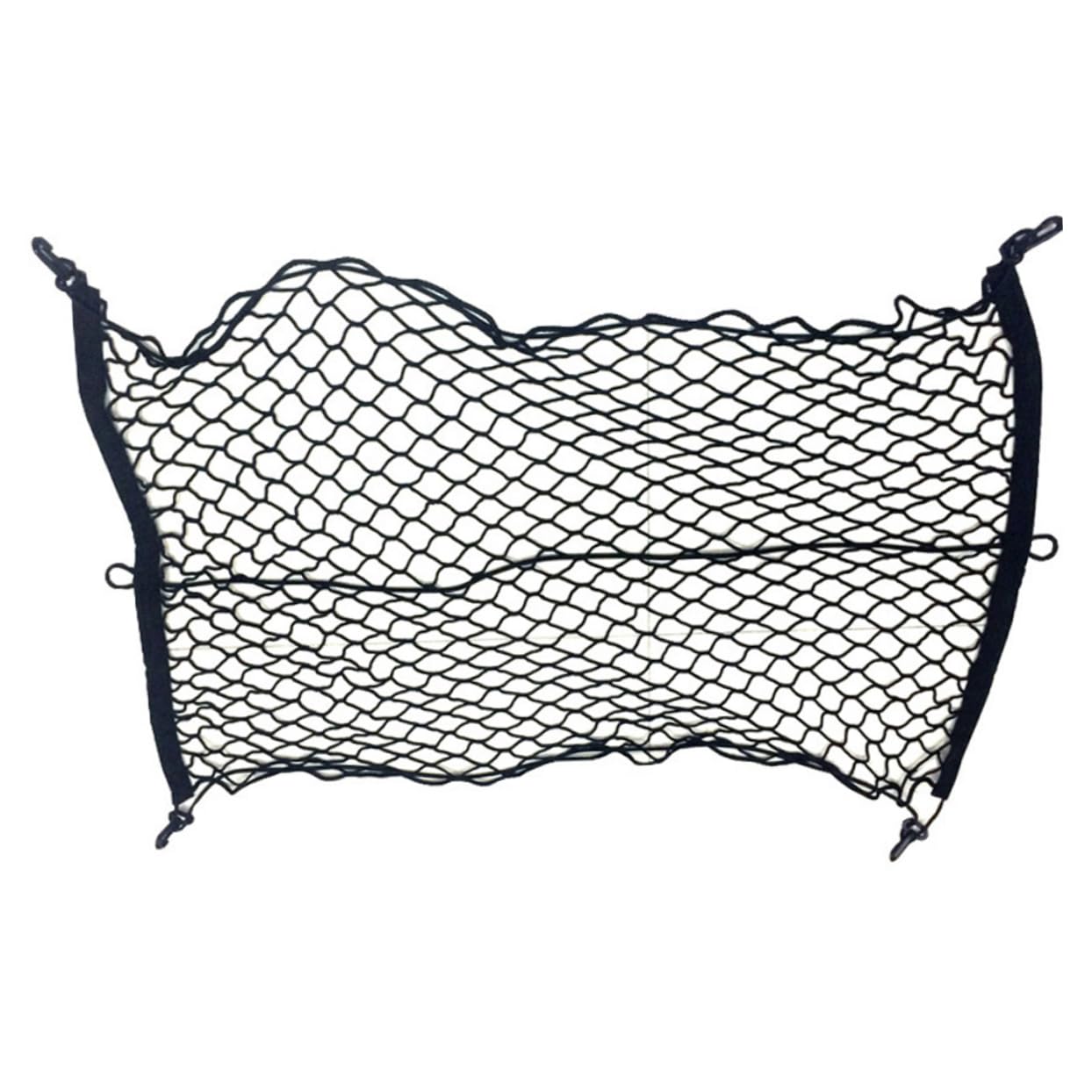 Filet de rangement coffre élastique pour SUV : roulez serein avec cet organisateur noir 4 crochets