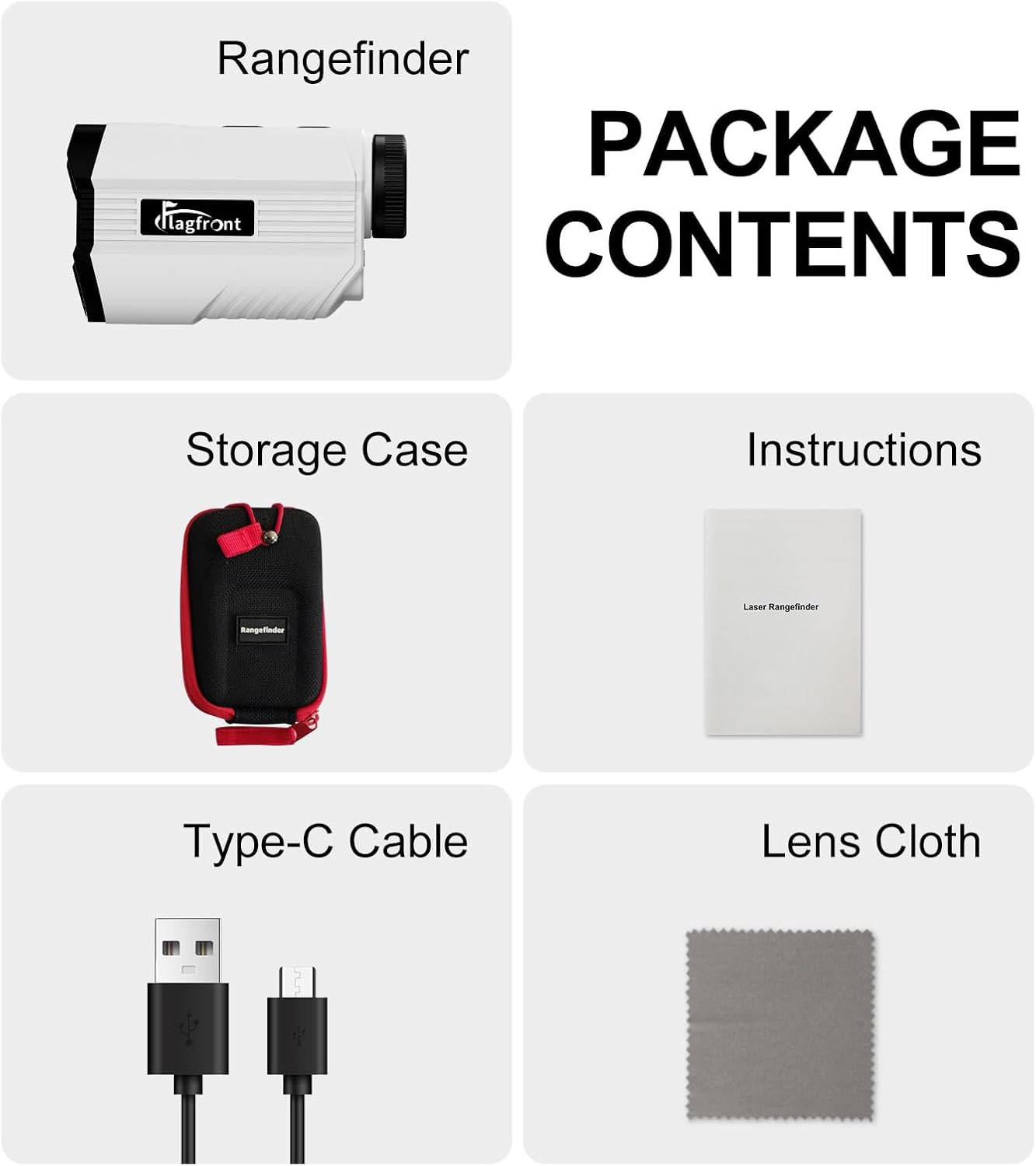 Range Finder Golf Rangefinder with Slope,1100 Yards Golf Range Finder Magnetic, 6X Magnification with Flag Pole Lock Vibration for Golf Course - Image 9