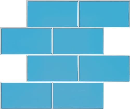 Avant Decor 8 azulejos  Azulejos de metro medianos de gel 3D  Azulejos para salpicaduras de cocina y baño  PVC grueso  10.6 x 12.6 pulgadas