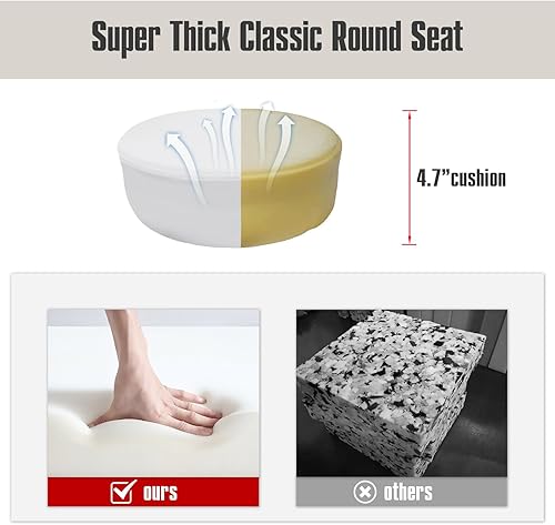 Miniatura 5 de Grace&Grace Silla de dibujo, taburete con cojín grande con respaldo, taburete alto de tienda con reposapiés para estudio, taller, aula, laboratorio,