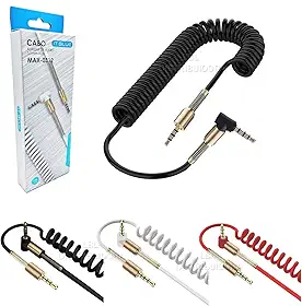 Cabo Auxiliar P2xp2 Espiral 1,2 Mt Som Automotivo Celular
