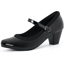 Ortho+rest Women Mary Janes Orthopedic Dress Shoes for Bunion Low Chunky Heels Work Pumps