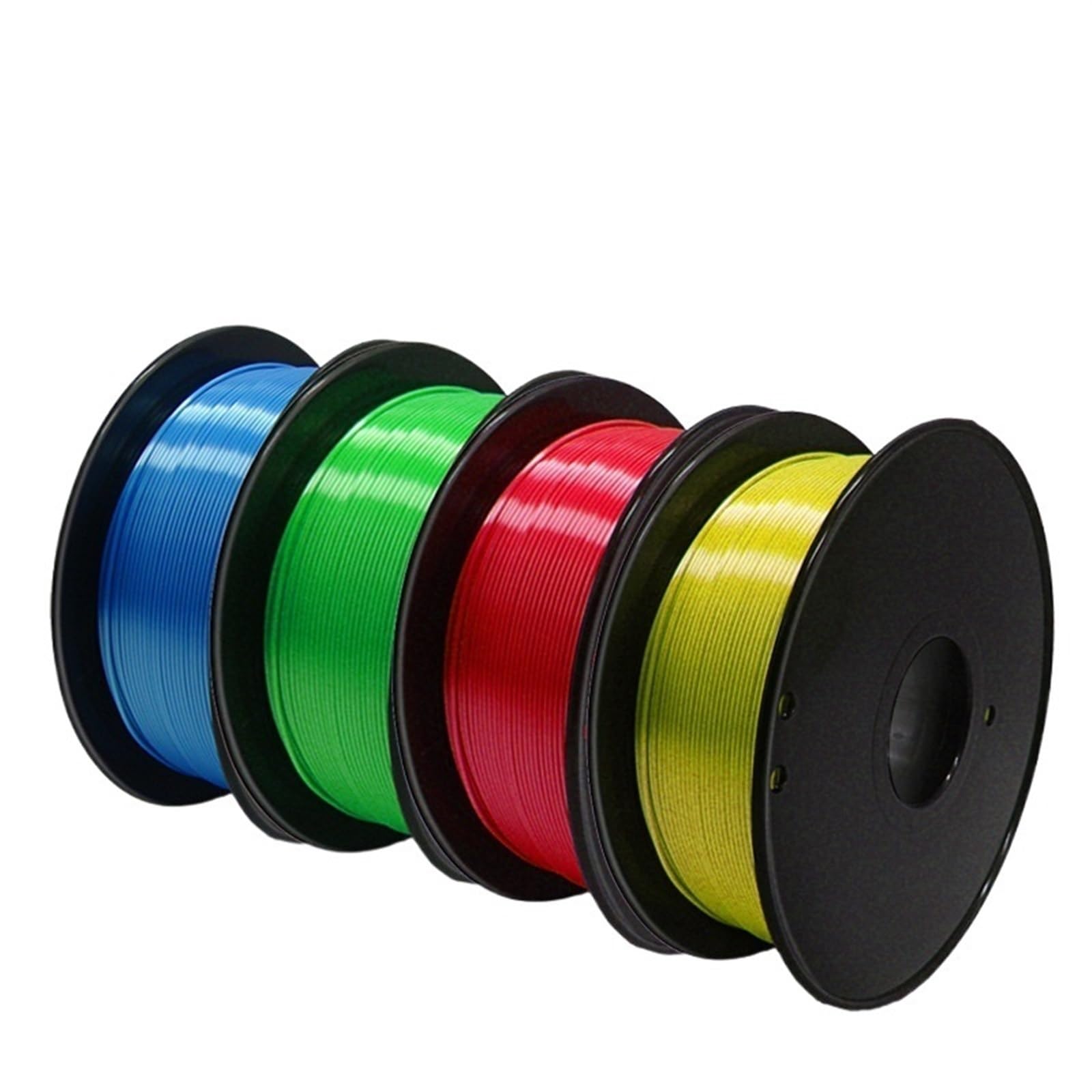 Filament pour imprimante 3D PLA transparent, Filament de soie multicolore 1,75 mm, bobine de 1 kg, précision dimensionnelle de +/- 0,02 mm.(Green)
