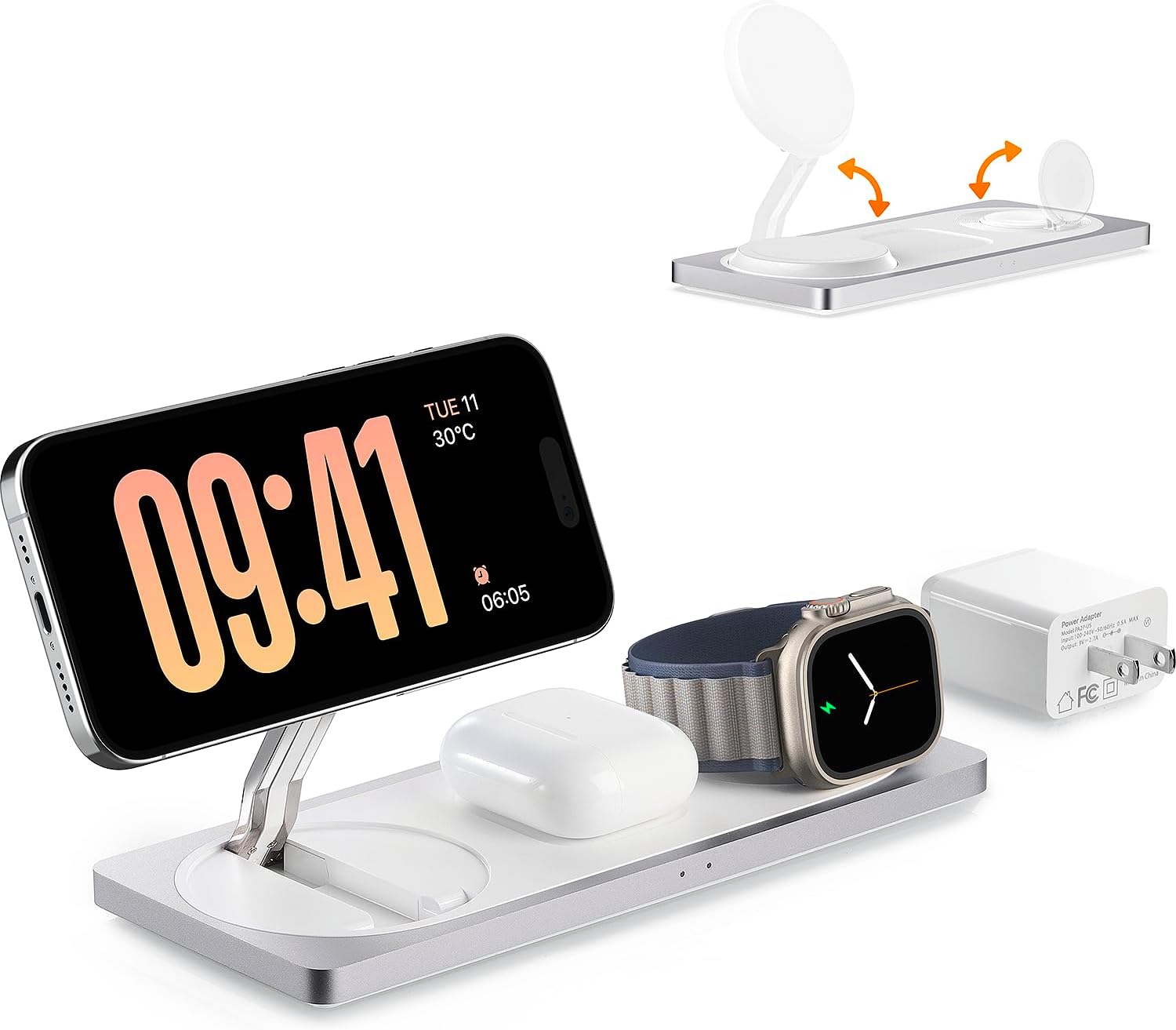 3-in-1 Charging Station for Apple Devices: Used for iPhone and Watch Charging Station with Magsafe Charger Stand, Wireless Charger for iPhone15/14/13/12, Apple Watch 1-9/Ultra, AirPods 3 Pro 3-in-1 Charging Station for Apple Devices: Used for iPhone and Watch Charging Station with Magsafe Charger Stand, Wireless Charger for iPhone15/14/13/12, Apple Watch 1-9/Ultra, AirPods 3 Pro