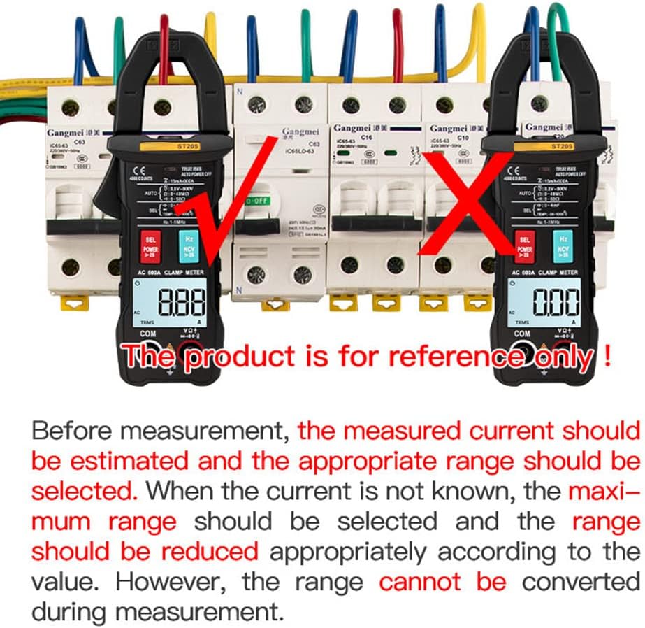 Fasizi Digital Clamp Meter AC Current Multimeter DC/AC Voltage Ammeter Voltage Tester Amp Hz Capacitance NCV Ohm Test