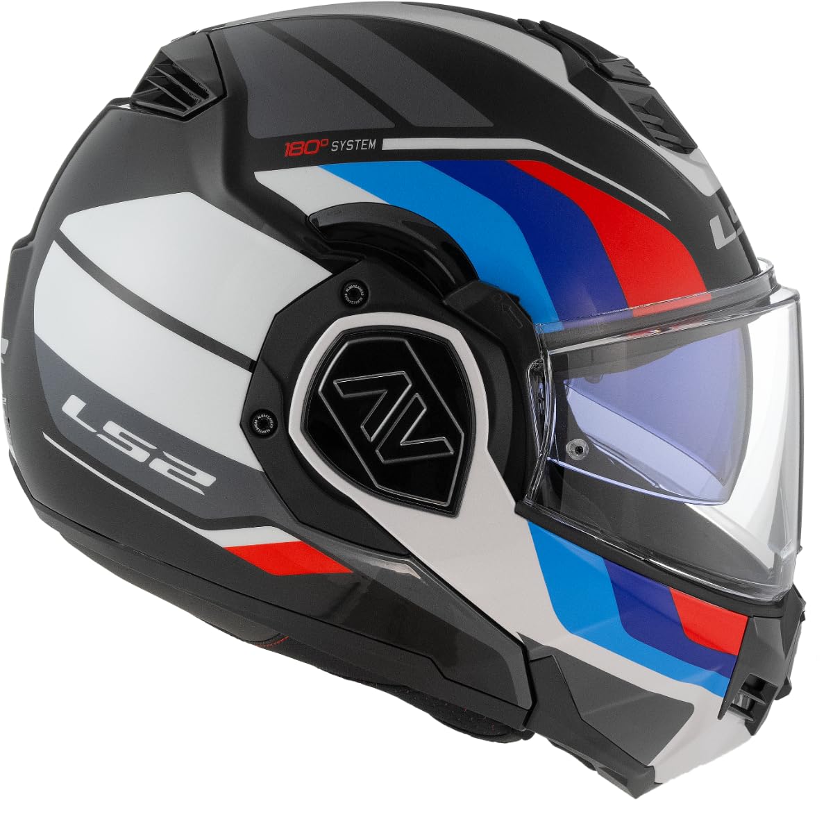 LS2, Casco Moto Modulare ADVANT SPORT Black Blue Red White, XS