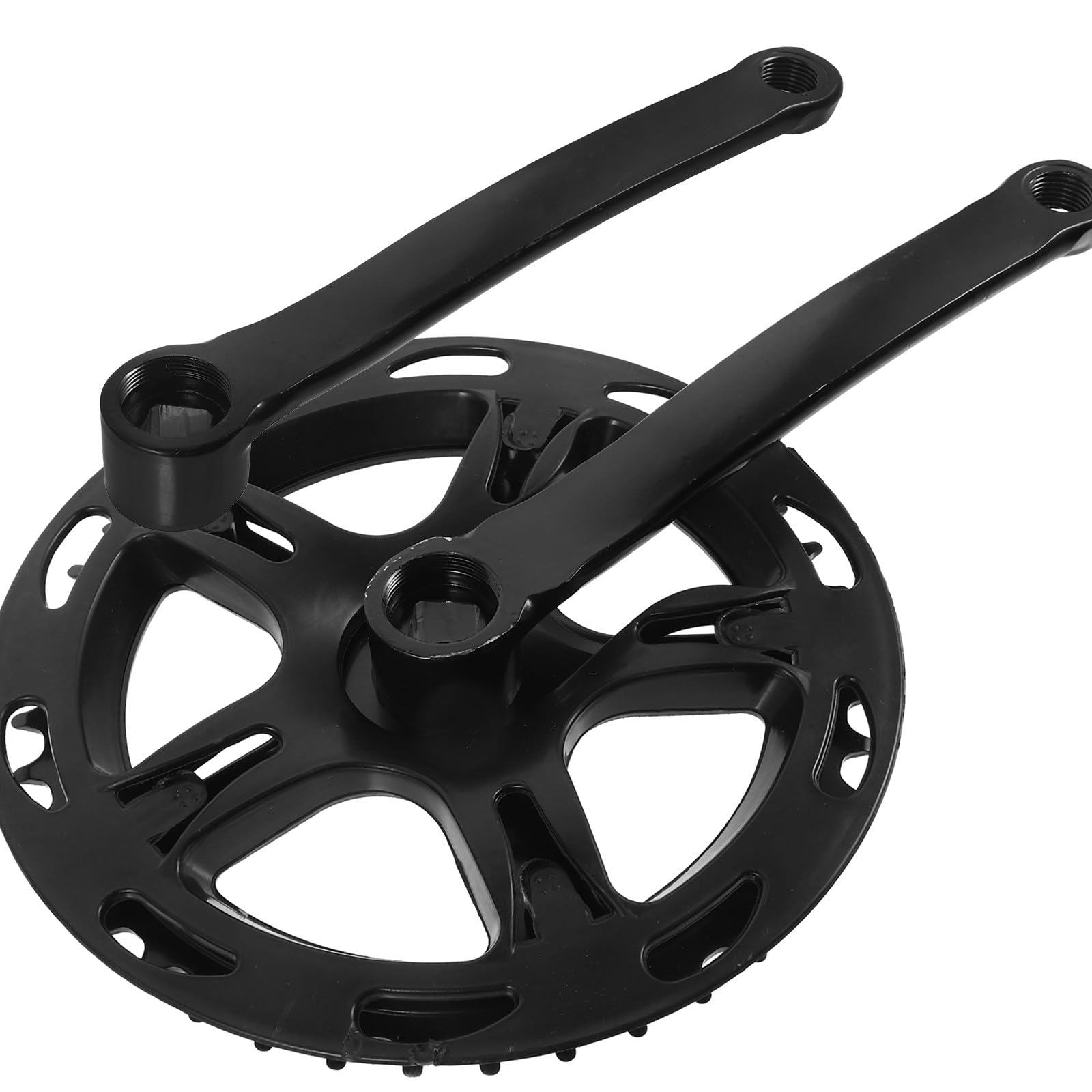 Set di Pedivelle per Bicicletta 40 Denti in Metallo Nero, Braccio Manovella Sostituibile per Mountain Bike e Bici a Scatto Fisso, Guarnitura Resistente e Compatibile