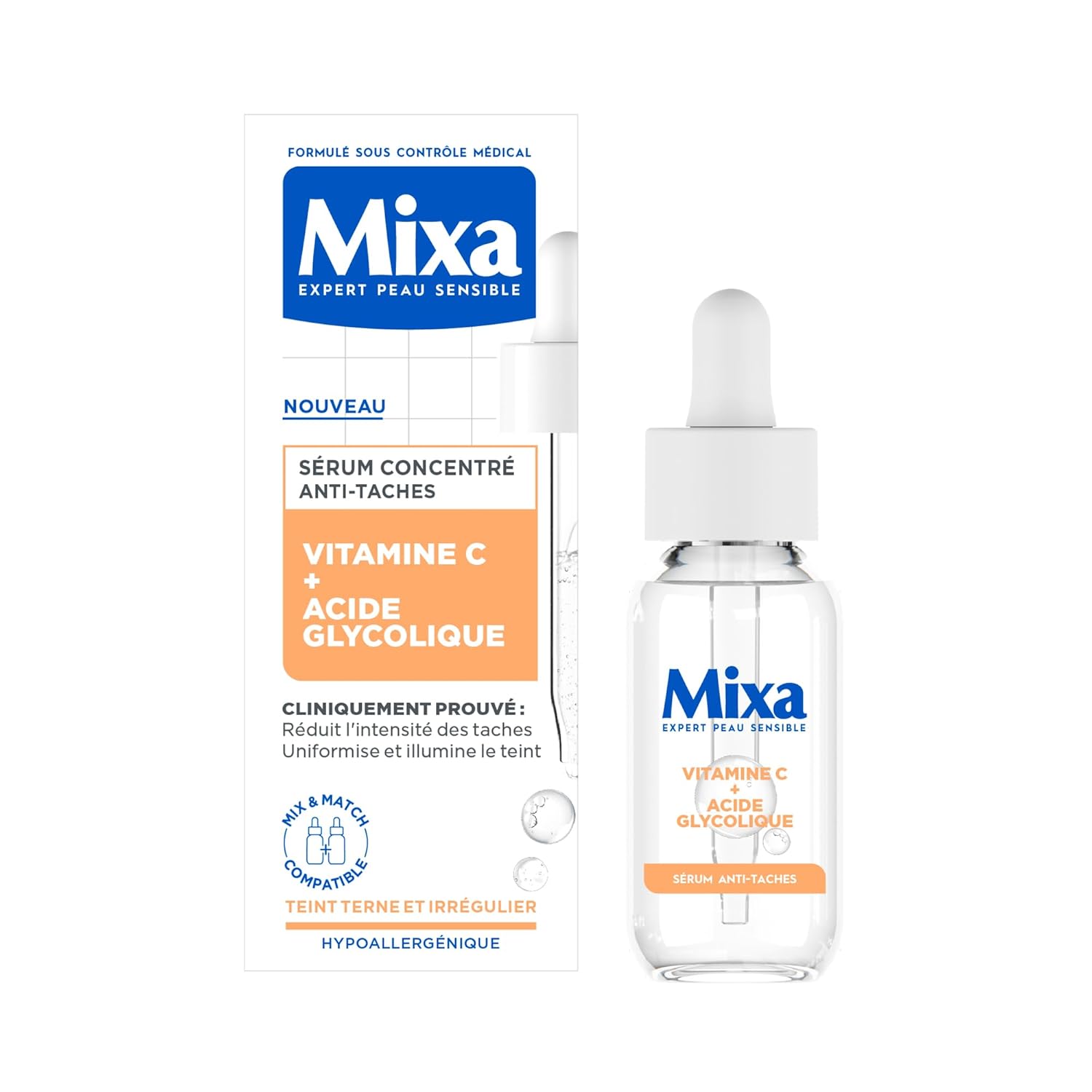 Mixa Concentrated Anti-Stain Serum with Vitamin C and Glycolic Acid 30 ml