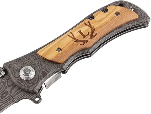 Miniatura 6 de Cuchillo de bolsillo grabado con láser con monograma de A-Z