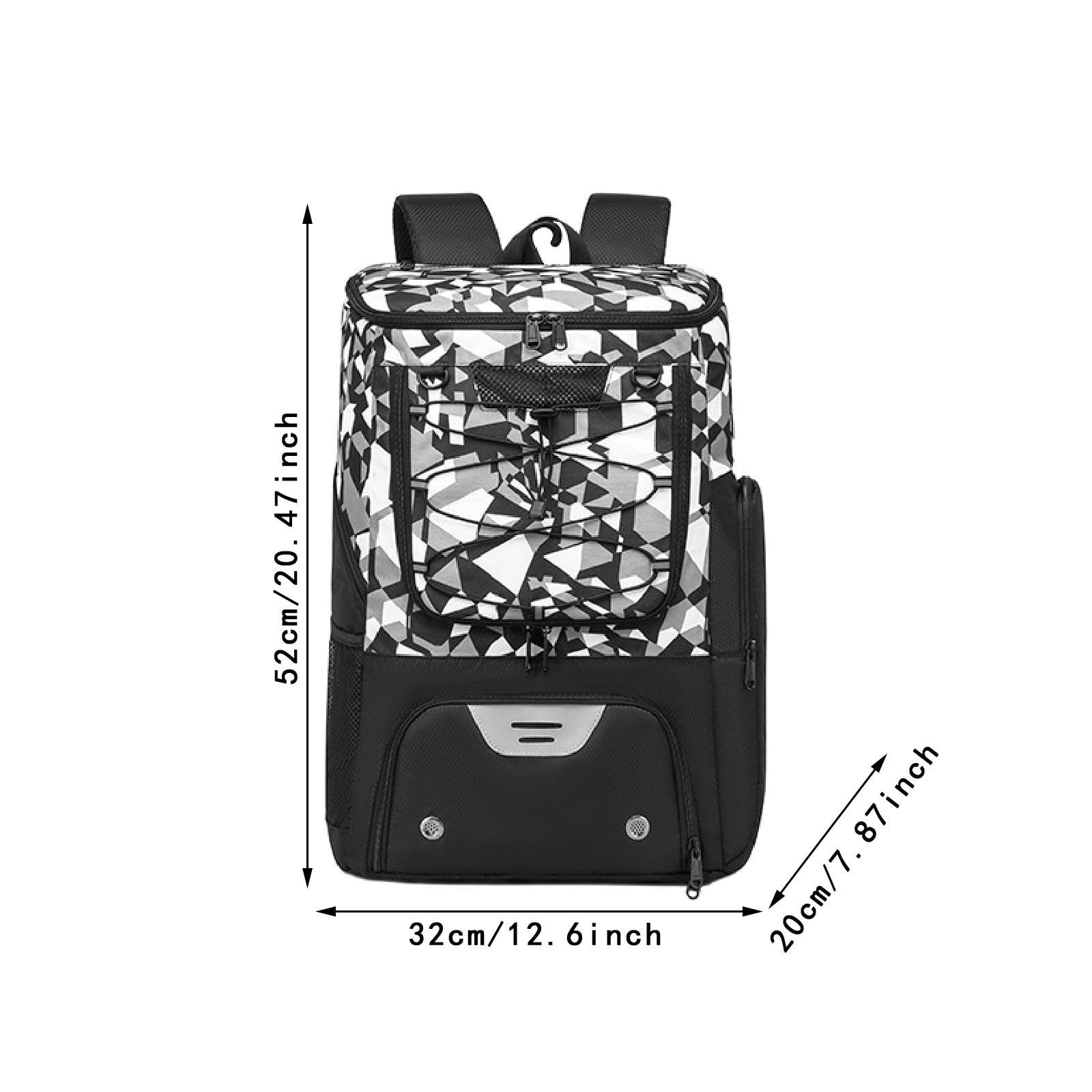 Sac à Dos de Basket-Ball avec Compartiment à Chaussures, pour Salle de Sport, Nuit, Réfléchissant, Respirant, avec Porte-Ballon, Sac de Sport pour Vol
