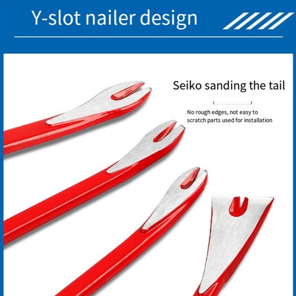 Set di 4 Utensili per La Rimozione Dei Chiodi, 12 Pollici, 1 Pollice, 8 Pollici - e Mini Leva, per Lavori di Ristrutturazione Domestica e Lavorazione del Legno