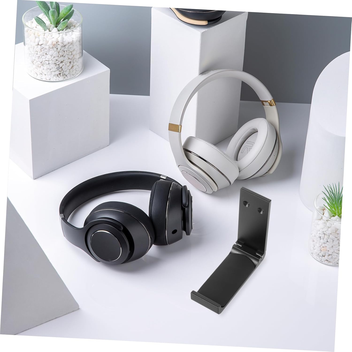 VILLCASE 4sets Headphone Hanger Rack Wall-Mounted Earphone Holder Aluminum Alloy Gaming Headset Stand