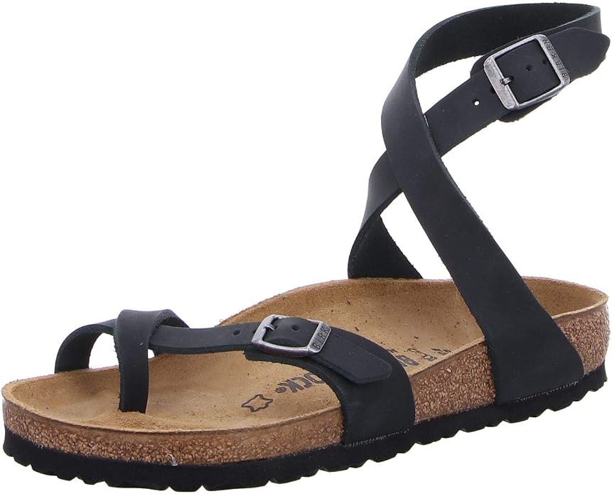 Birkenstock Yara 133 Damessandalen/teenslippers van natuurlijk leer, Zwart  Noir Noir, 35 EU : Amazon.nl: Kleding, schoenen \u0026 sieraden