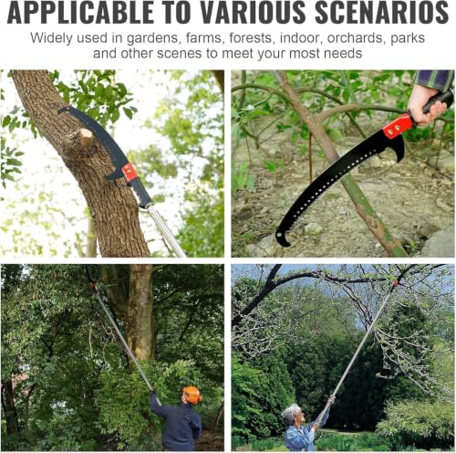 Image of Pole Saw Blade 17-Inch, 65Mn Steel Tree Pruner Replacement Blade Triple-Cut Teeth Compatible with Manual Pole Saw, Suitable for Multi-Purpose Handheld Pruning Saw