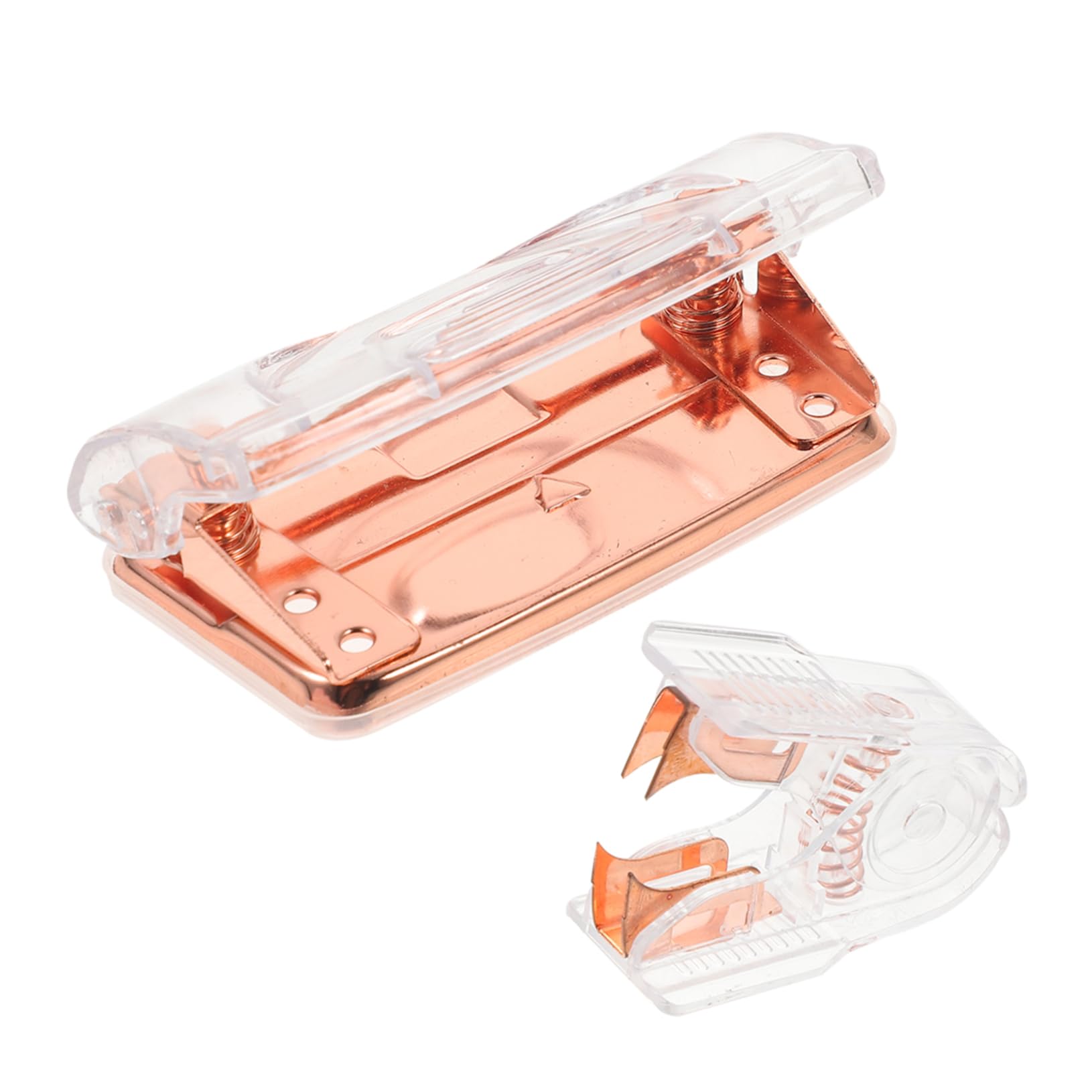 LALAFINA 4sätze Büro Roségold Locher Heftgerät Hochwertiger Locher Und Stabiler Heftgerät Für Präzise Büroarbeiten Elegante Büroaccessoires Für Stilvolle Arbeitsplätze
