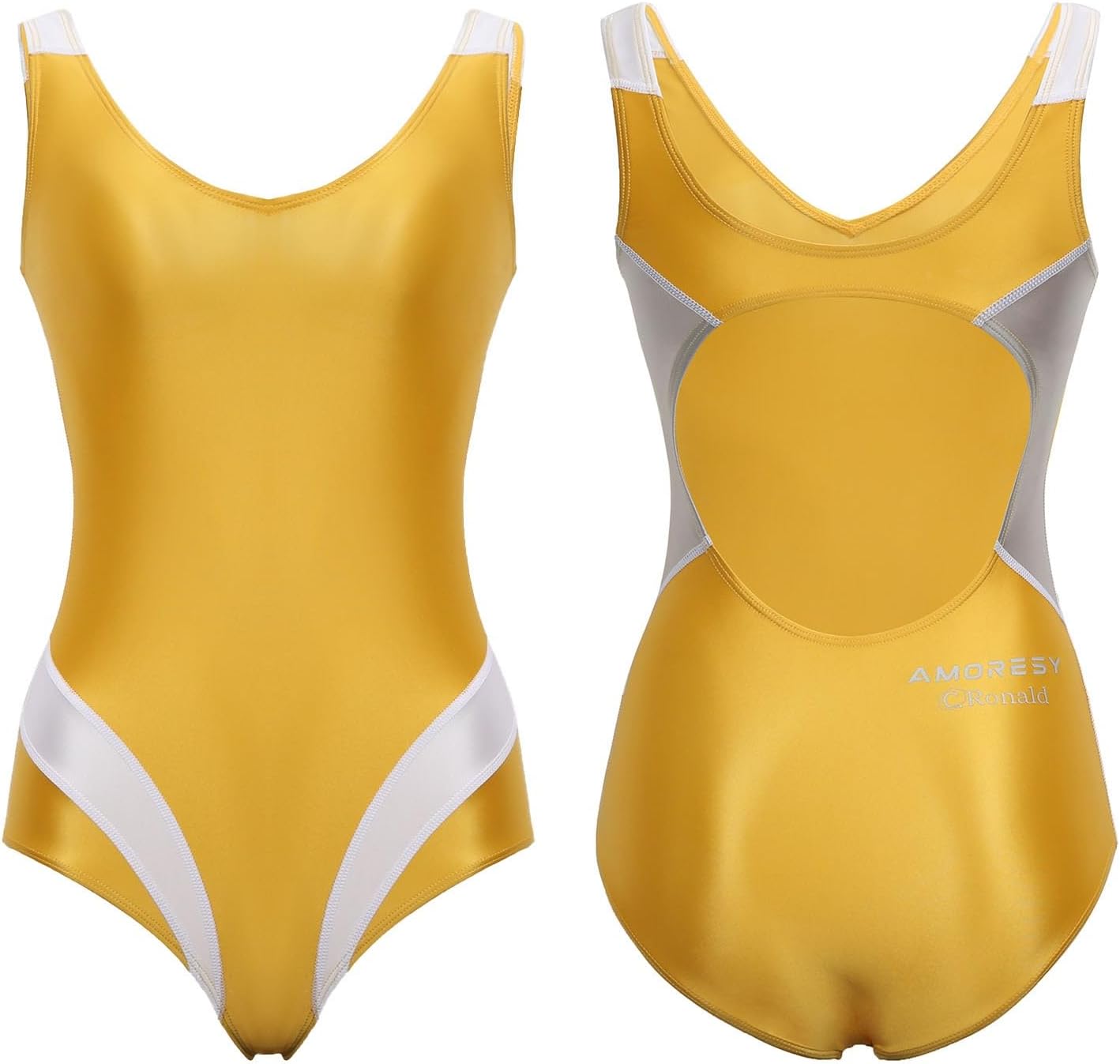 AMORESY Blaze Backless Swimsuit Leotard – Catfight Ronald Lightweight Stretch One-Piece Swimwear