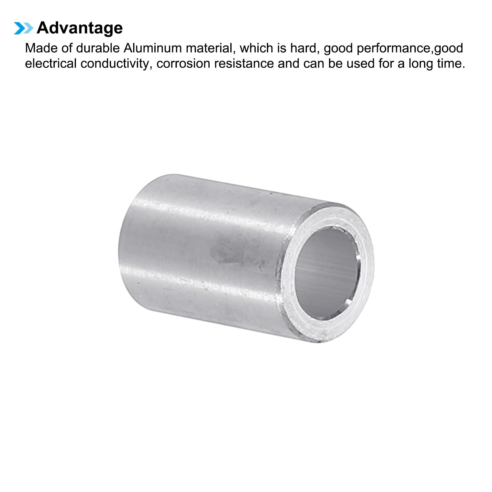 PATIKIL M6 Aluminum Spacers, 6pcs 1/4" x 3/8" Round Metal Spacers for 1/4 or M6 Screw Bolts - Image 4