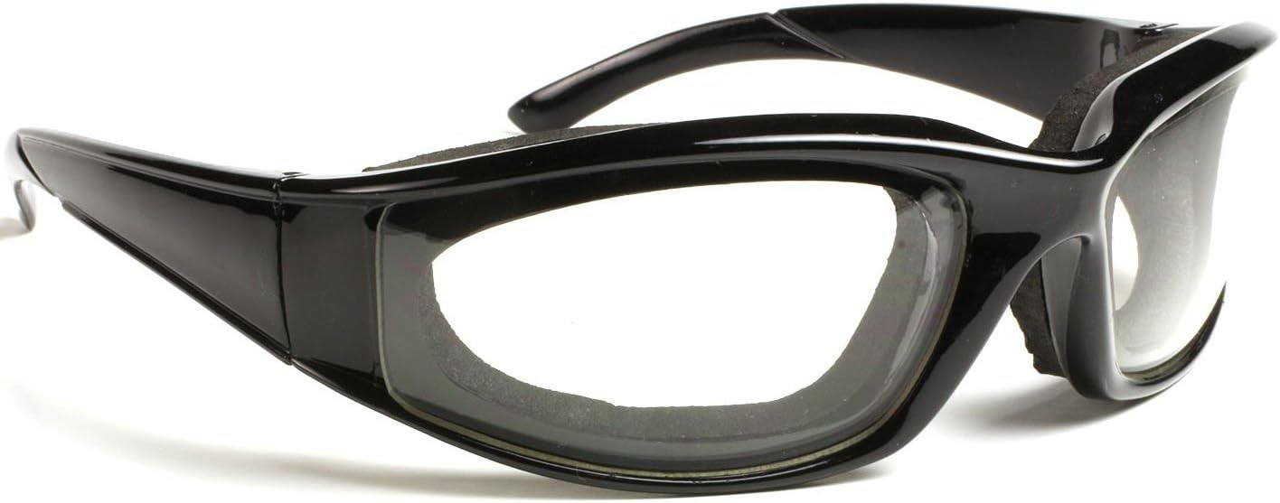 FANYI Onion Goggles Tear Resistant Airtight Technology Slicing Kitchen Cutting Chopping Mincing Eye Protect kitchen Durable Windproof Dustproof Eyes Protector Foam Seal Inside (Black)