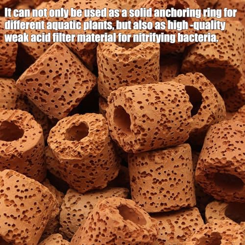 Aquarium Ring Wasserpflanzen,15 Stück Aquarium Filter Ringe,Filtermedium Filtermaterial,Aquarium Zubehör,Aquarium Filter Ringe,Aquarium Wasserflora Landschaftsbau Aquarium Keramikringe Aquarium Deko