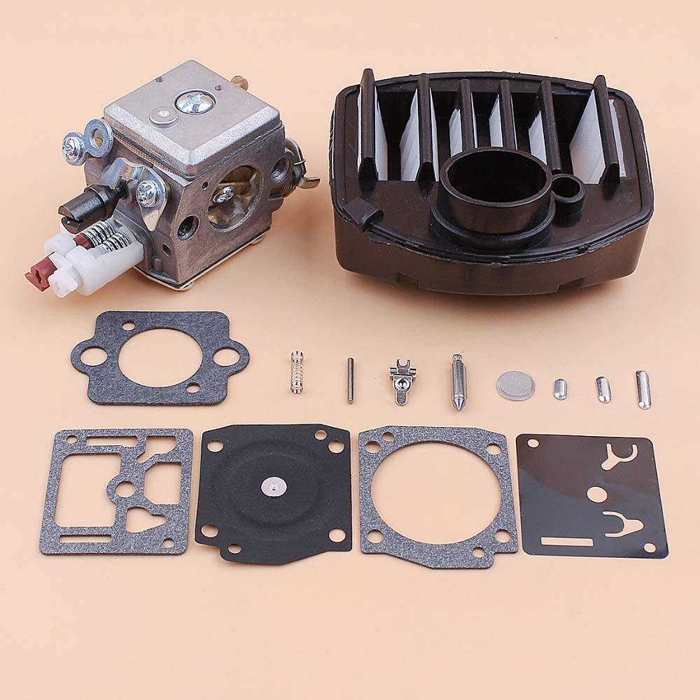 Carburador Carb Filtro de Aire Kit de reparación Compatible con Husqvarna 359357 357XP Jonsered 2159 Motosierras Zama C3-EL18B RB-163 Piezas de Motosierra